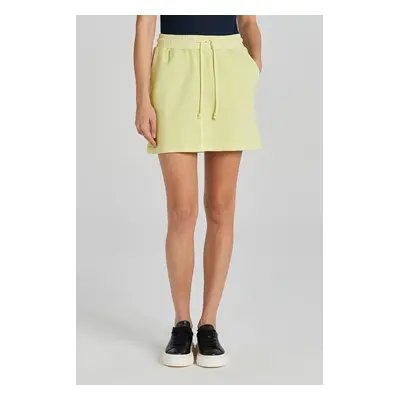 TEPLÁKOVÁ SUKNĚ GANT REL MINI SUNFADED SKIRT PASTEL LIME