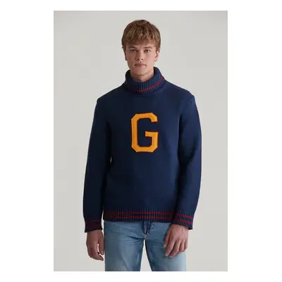 SVETR GANT SEASONAL G TURTLENECK EVENING BLUE