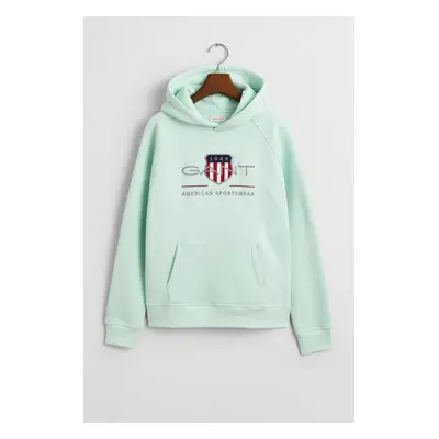 MIKINA GANT ARCHIVE SHIELD HOODIE FADED MINT