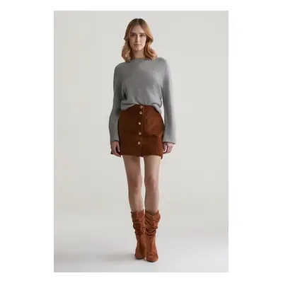 SUKNĚ GANT CORD MINI SKIRT CACAO