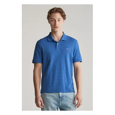 POLOKOŠILE GANT TEXTURE STRIPE POLO RICH BLUE