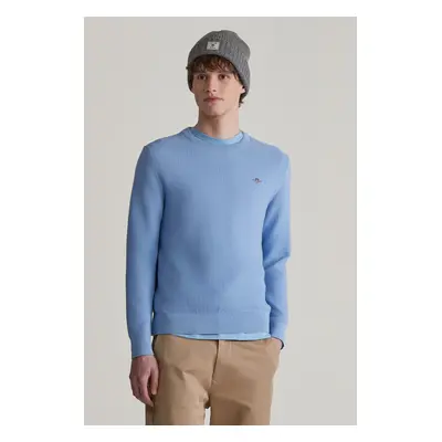 SVETR GANT COTTON MICRO TEXTURED C-NECK CLEAR SKY