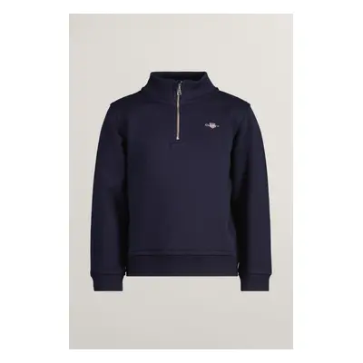 MIKINA GANT SHIELD HALF ZIP SWEAT EVENING BLUE