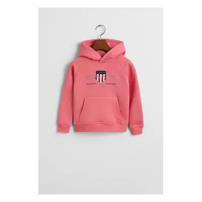 MIKINA GANT ARCHIVE SHIELD RAGLAN HOODIE BLUSH PINK