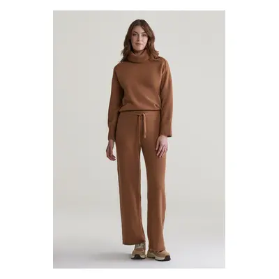 KALHOTY GANT WOOL KNITTED PANTS CACAO