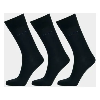 PONOŽKY GANT MERCERIZED COTTON SOCKS 3-PACK BLACK