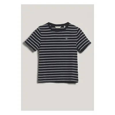 TRIČKO GANT STRIPED SHIELD SLIM T-SHIRT EVENING BLUE