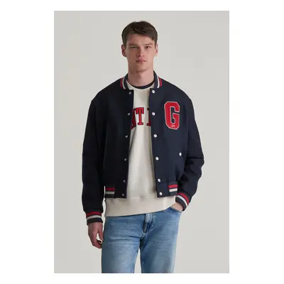 BUNDA GANT WOOL MIX VARSITY JACKET EVENING BLUE