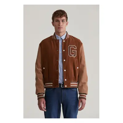 BUNDA GANT CORD VARSITY JACKET CACAO