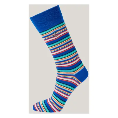 PONOŽKY GANT SHIELD MULTISTRIPE SOCKS LAPIS BLUE