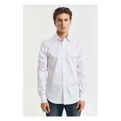 KOŠILE GANT SLIM SATEEN SHIRT WHITE