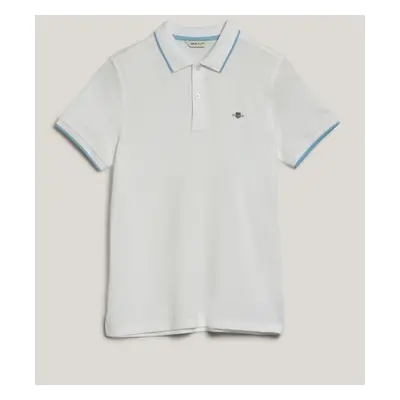 POLOKOŠILE GANT GANT STRIPED POLO PIQUE RUGGER WHITE