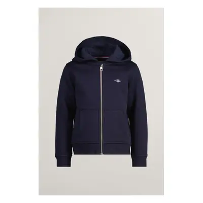 MIKINA GANT SHIELD ZIP HOODIE EVENING BLUE