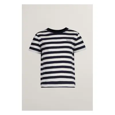 TRIČKO GANT STRIPED SHIELD T-SHIRT EVENING BLUE