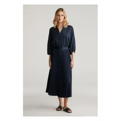 SUKNĚ GANT PLEATED SKIRT EVENING BLUE