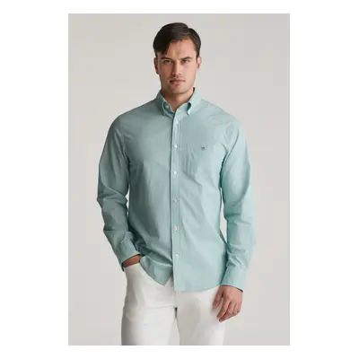 KOŠILE GANT REG DOBBY DOT STRIPE SHIRT DEEP GREEN