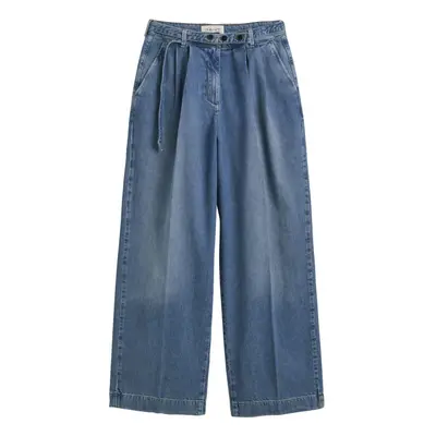 DŽÍNY GANT LOW LOOSE BELTED JEANS MID BLUE