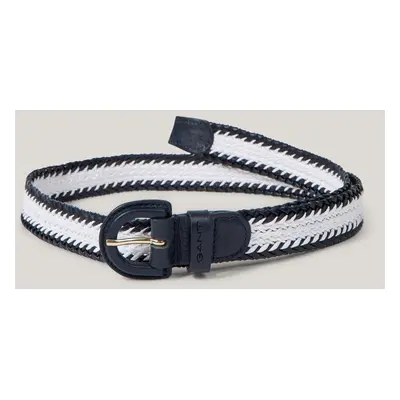 OPASEK GANT CONTRAST EDGE BRAIDED BELT EGGSHELL