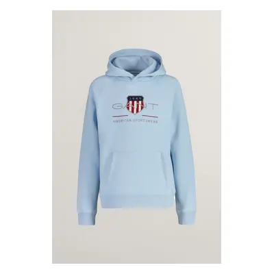 MIKINA GANT ARCHIVE SHIELD HOODIE CALMING BLUE