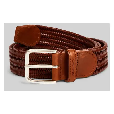 OPASEK GANT LEATHER ELASTIC BRAIDED BELT WEATHERED BROWN