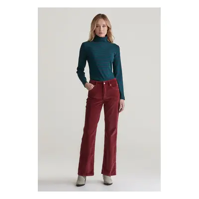 DŽÍNY GANT CORDUROY FLARE JEANS PLUMPED RED