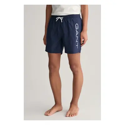 PLAVKY GANT LOGO LIGHTWEIGHT SWIM SHORTS MARINE