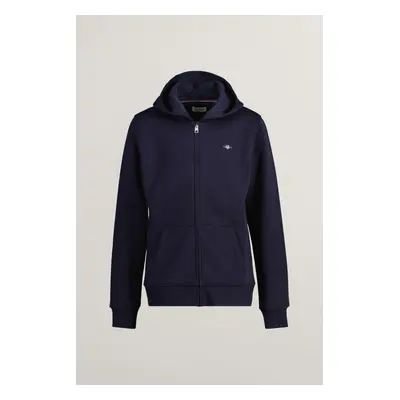 MIKINA GANT SHIELD ZIP HOODIE EVENING BLUE