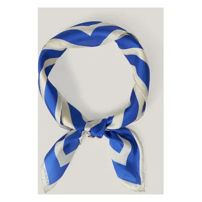 ŠÁTEK GANT STRIPE PRINT SILK SCARF PERFECT BLUE