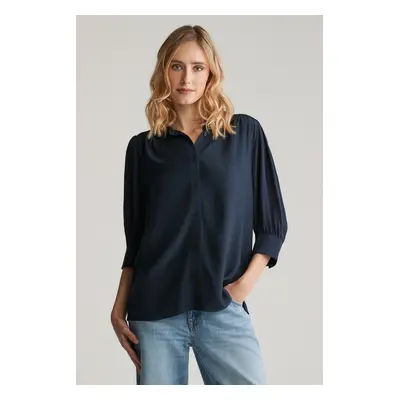 HALENKA GANT REG SS BLOUSE EVENING BLUE