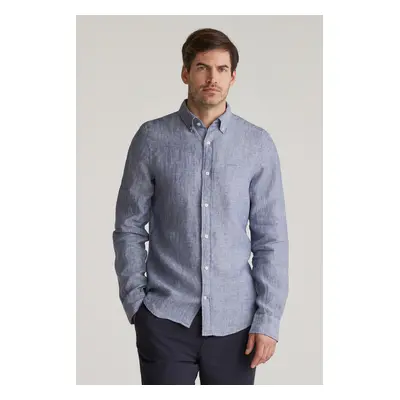 KOŠILE GANT SLIM LINEN SHIRT DUSTY NAVY