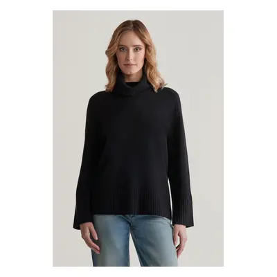 SVETR GANT CASHMERE ROLLNECK EBONY BLACK