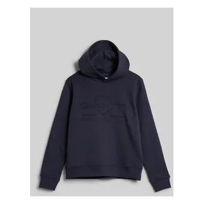 MIKINA GANT TONAL AS HOODIE EVENING BLUE