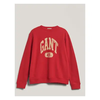 MIKINA GANT GANT ARCH RELAXED C-NECK BRIGHT RED