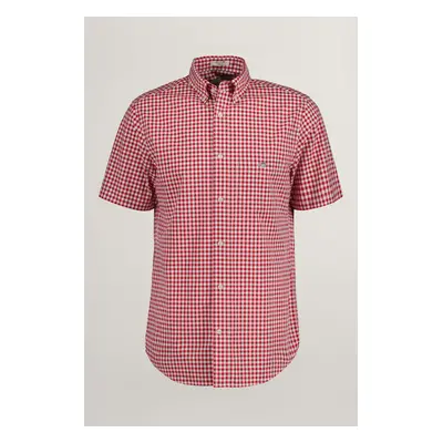 KOŠILE GANT REG CLASSIC POPLIN GINGH SS SHIRT RUBY RED