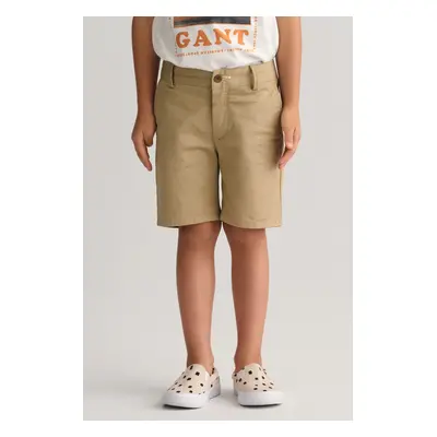 ŠORTKY GANT REGULAR CHINO SHORTS DARK KHAKI