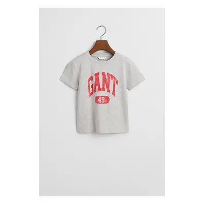 TRIČKO GANT GANT ARCH RELAXED T-SHIRT LIGHT GREY MELANGE