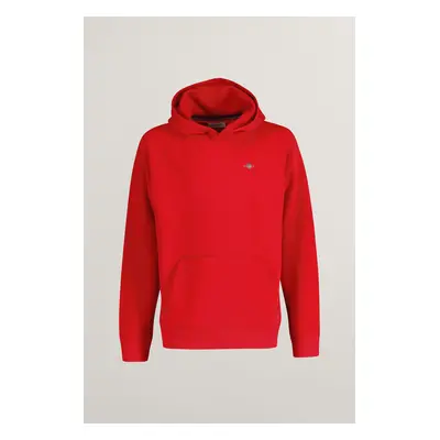 MIKINA GANT SHIELD HOODIE BRIGHT RED