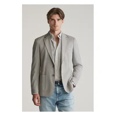 BLEJZR GANT SLIM TWO-TONE JERSEY BLAZER GRAPHITE