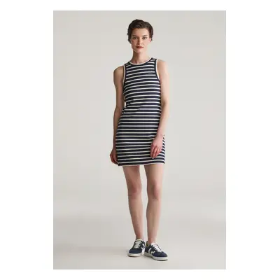 ŠATY GANT STRIPED TANK JERSEY DRESS EVENING BLUE