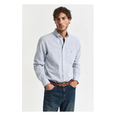 KOŠILE GANT REG MICRO PRINT SHIRT LIGHT BLUE