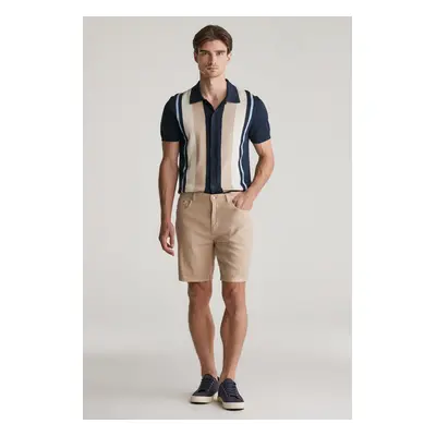 ŠORTKY GANT REG COT/LINEN JEANS SHORTS DRY SAND