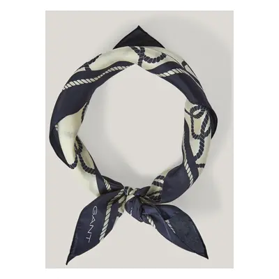 ŠÁTEK GANT ROPE PRINT SILK SCARF CREAM