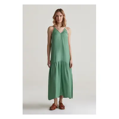 ŠATY GANT STRAP MAXI DRESS DUSTY GREEN