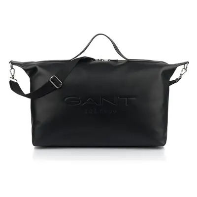 TRAVEL BAG GANT UNISEX. SLOUCHY LEATHER BAG BLACK