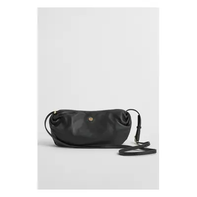 CROSSBODY GANT LAMB LEATHER RUCHED CROSSBODY BAG BLACK