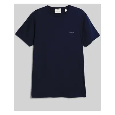 TRIČKO GANT SLIM MERCERIZED SS T-SHIRT EVENING BLUE