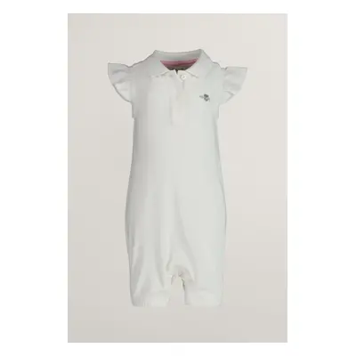 BODY GANT RUFFLED PIQUE ROMPER WHITE