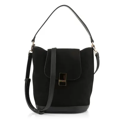 KABELKA GANT BUCKET SUEDE BAG BLACK