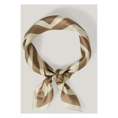 ŠÁTEK GANT STRIPE PRINT SILK SCARF DRY SAND