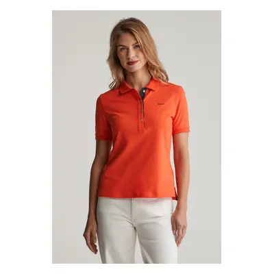 POLOKOŠILE GANT CONTRAST COLLAR SS PIQUE POLO ORANGE RED